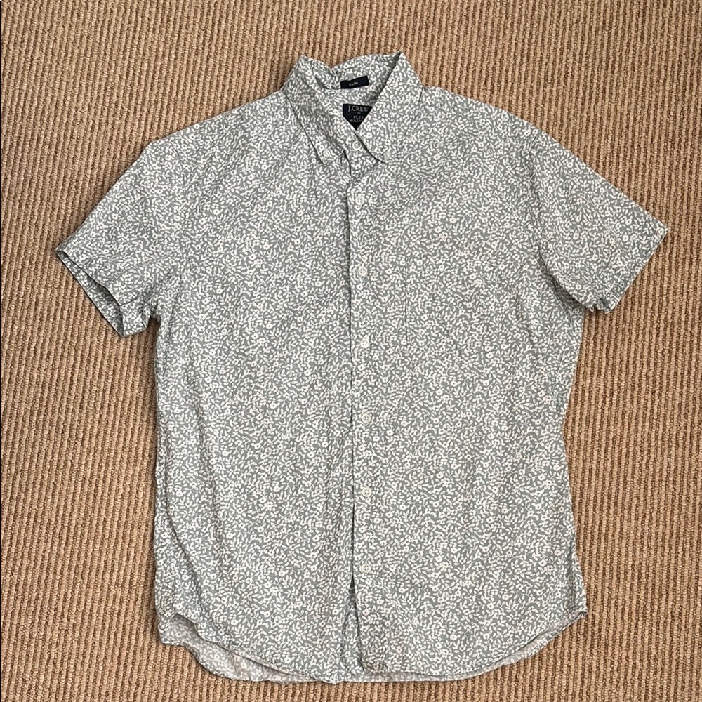 J. Crew Men's Floral Button Down Shirt Size Slim Medium